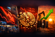 Ba thị trường phân hóa: Cổ phiếu Mỹ lao dốc, Bitcoin bán tháo, dầu tăng tốc